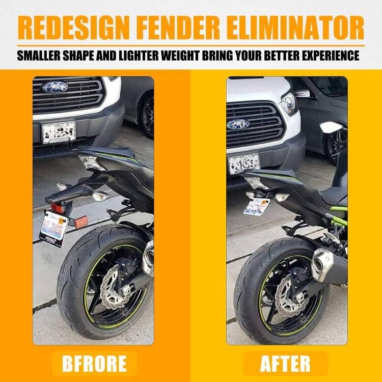 RANSOTO Fender Eliminator for 2017-2025 Kawasaki Z650/Ninja 650 ZX650 | Multi-Function Mount for License Plate, Turn Signals & Plate Light | No-Drill Installation - Image 2