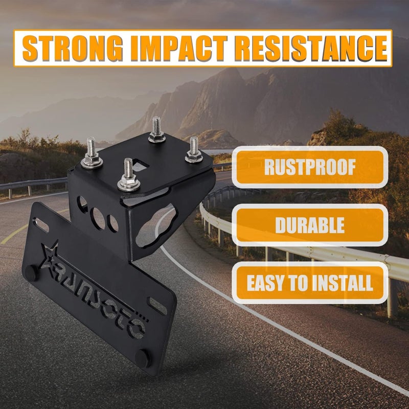 RANSOTO Fender Eliminator for 2017-2025 Kawasaki Z650/Ninja 650 ZX650 | Multi-Function Mount for License Plate, Turn Signals & Plate Light | No-Drill Installation - Image 3