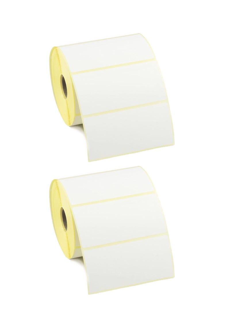 Terabyte 2 لفات - 100 مم × 50 مم ملصق باركود لاصق حراري مباشر 1000 ملصق لكل لفة لزبرة GC420d GC420t GK420d GK420t GX420d GX420t GX430t للبقالة، السوبرماركت، المتاجر، الصيدلية - Image 1