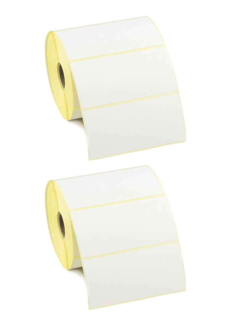 Terabyte 2 لفات - 100 مم × 50 مم ملصق باركود لاصق حراري مباشر 1000 ملصق لكل لفة لزبرة GC420d GC420t GK420d GK420t GX420d GX420t GX430t للبقالة، السوبرماركت، المتاجر، الصيدلية - Image 2