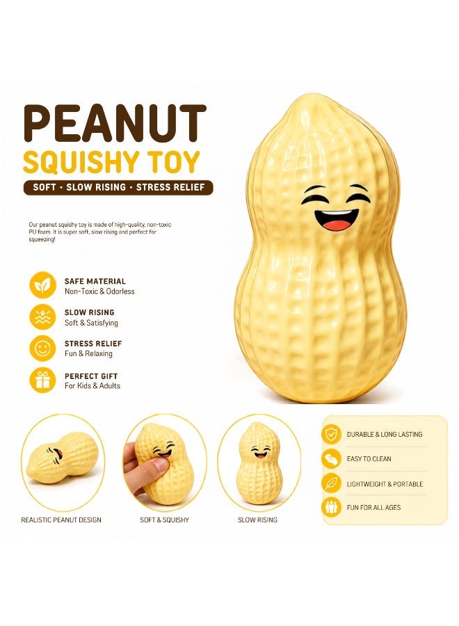 NYVIO Peanut Squishy Toy – Slow Rising Cute Sensory Fidget Toy for Stress Relief, Soft Novelty Decompression Squeeze Toy for Kids & Adults - Image 1