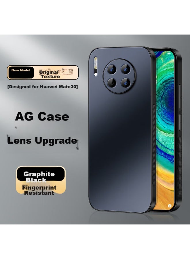 Shangsu, Suitable For Huawei Mate30 Phone Case, Huawei Mate30 Protective Cover, Ag Frosted Full Coverage, Real Machine Feel, Simple Business Luxury, Shockproof, For Women And Men, Graphite Black - Image 1