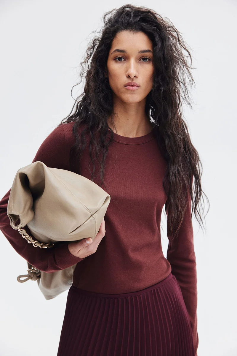 H&M Ribbed modal-blend top