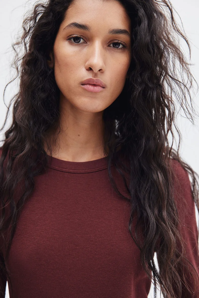 H&M Ribbed modal-blend top