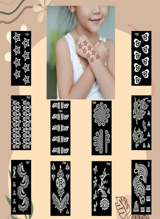 Komstec Elegant Wedding Mehndi Stencil Combo for Bridesmaids and Guests - Image 4
