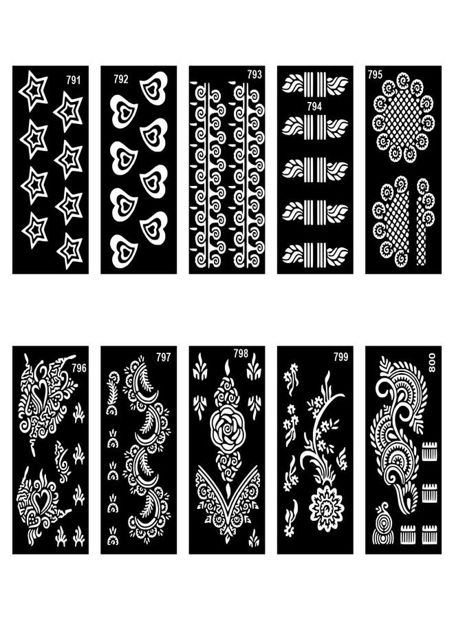 Komstec Elegant Wedding Mehndi Stencil Combo for Bridesmaids and Guests - Image 2