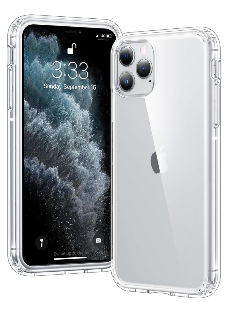 Mismo Clear Shockproof Case for iPhone 11 Pro – Ultra Thin Transparent TPU Cover, Anti-Scratch & Anti-Yellowing Crystal Clear Protective Bumper Case - Clear - Image 1