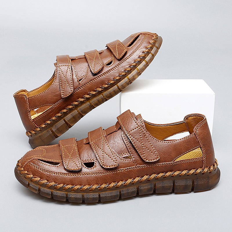 Summer Casual Men'S Sandals Genuine Leather Sandals All-Matching Men'S Shoes Summer Plus Size Men'S Outdoor Leather Sandals - Image 5