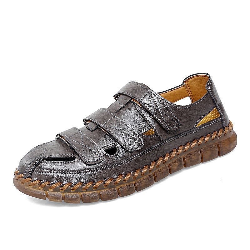 Summer Casual Men'S Sandals Genuine Leather Sandals All-Matching Men'S Shoes Summer Plus Size Men'S Outdoor Leather Sandals - Image 4