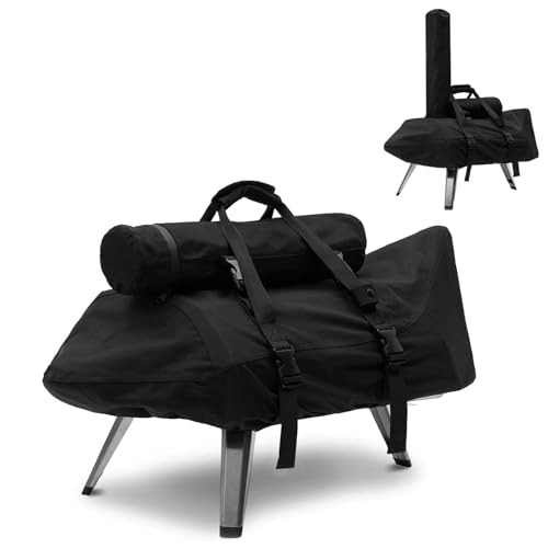 NOELIFE Carry Cover for Ooni Karu 12 and Karu 2 Pizza Oven, Waterproof Pizza Oven Accessories for Ooni 12 with Seperate Chimney Bag, with Bottom Straps for Fixation (Oven Not Included) - Image 1
