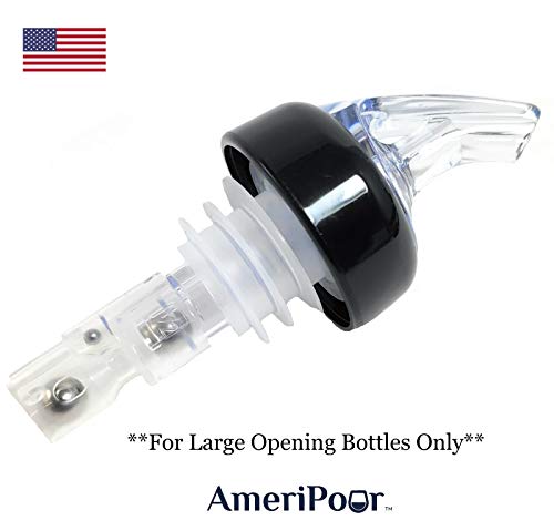 AmeriPour Measured Liquor Pourers - Large Cork For Oversized Bottles - Made 100% In The USA. Bar Spouts That Don't Leak - No Cracks, Just A Perfect Cocktail Pour Everytime. (Clear, 1oz (30ml) - 3 Pack) - Image 2