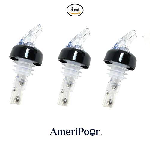 AmeriPour Measured Liquor Pourers - Large Cork For Oversized Bottles - Made 100% In The USA. Bar Spouts That Don't Leak - No Cracks, Just A Perfect Cocktail Pour Everytime. (Clear, 1oz (30ml) - 3 Pack) - Image 3
