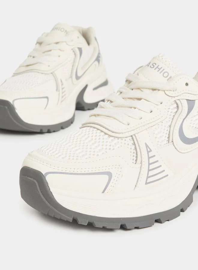 Styli Textured Chunky Mesh Sneakers