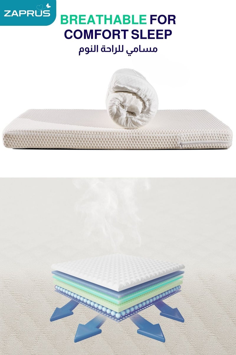 Baby Cot Mattress 120 x 60 cm – Firm 10 cm Extra-Thick Foam for Cot, Crib and Toddler Bed Mattress – Breathable, Hypoallergenic, Washable Cotton Cover – Mattresses for Everyday Use