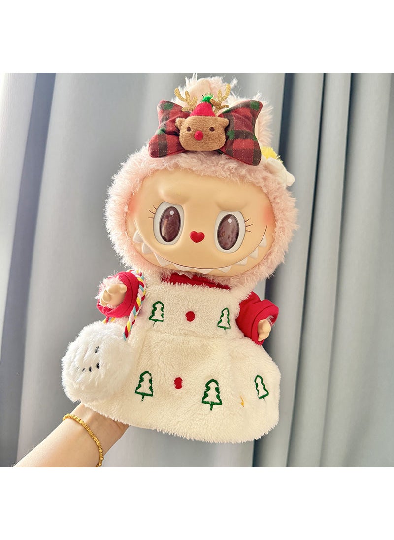 Labubu Time To Chill Doll Clothes 38cm Rubber Plastic Plush Doll Clothes Replacement Chinese Mainland Origin Home Decor Mini Mod S size satchel christmas tree white skirt suit 