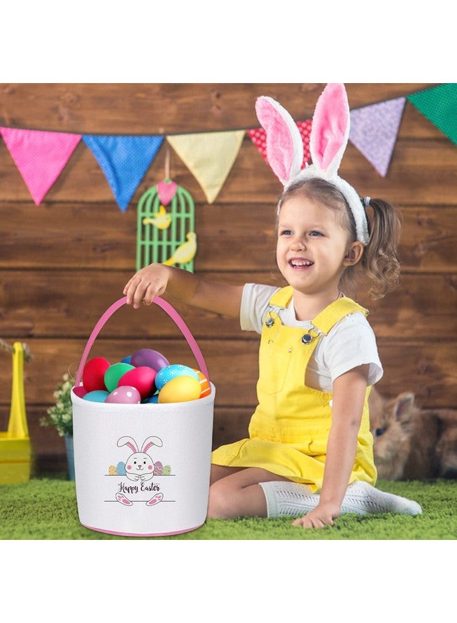 PARTYWIND سلال عيد الفصح PARTYWIND للأطفال لصيد البيض، مستلزمات حفلات عيد الفصح للأولاد والبنات، سلال عيد الفصح مع مقبض (وردي) - Image 5