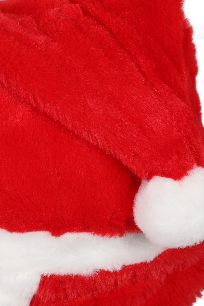 FabSeasons Kids Santa caps for Boys & Girls (5 Years & Above) Made of Plush Fabric, Ideal for Christmas Parties - Image 4