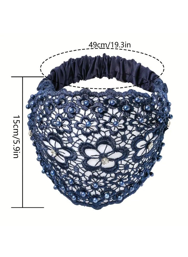 Rozino 3pcs Set Elegant Floral Beaded Wide Headbands for Women - Fashionable Hair Accessories, Perfect for Casual Attire - Image 5