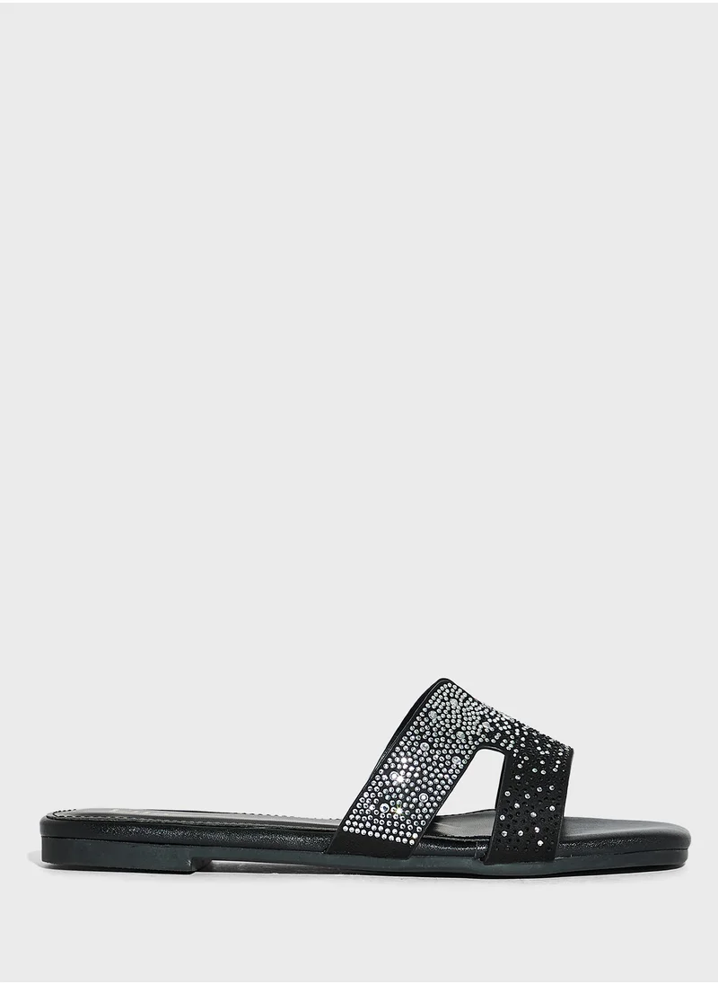 ايلا ليمتد اديشن Ombre Diamante Flat Sandal