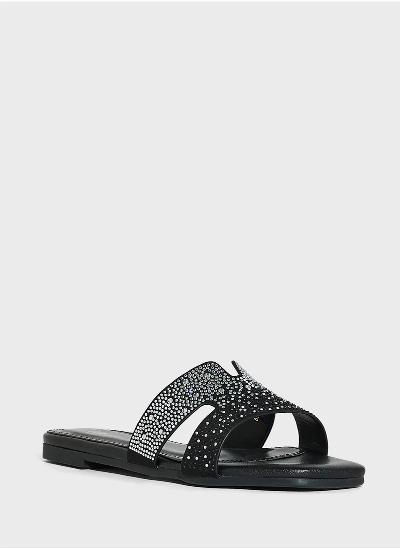 Ella Limited Edition Ombre Diamante Flat Sandal