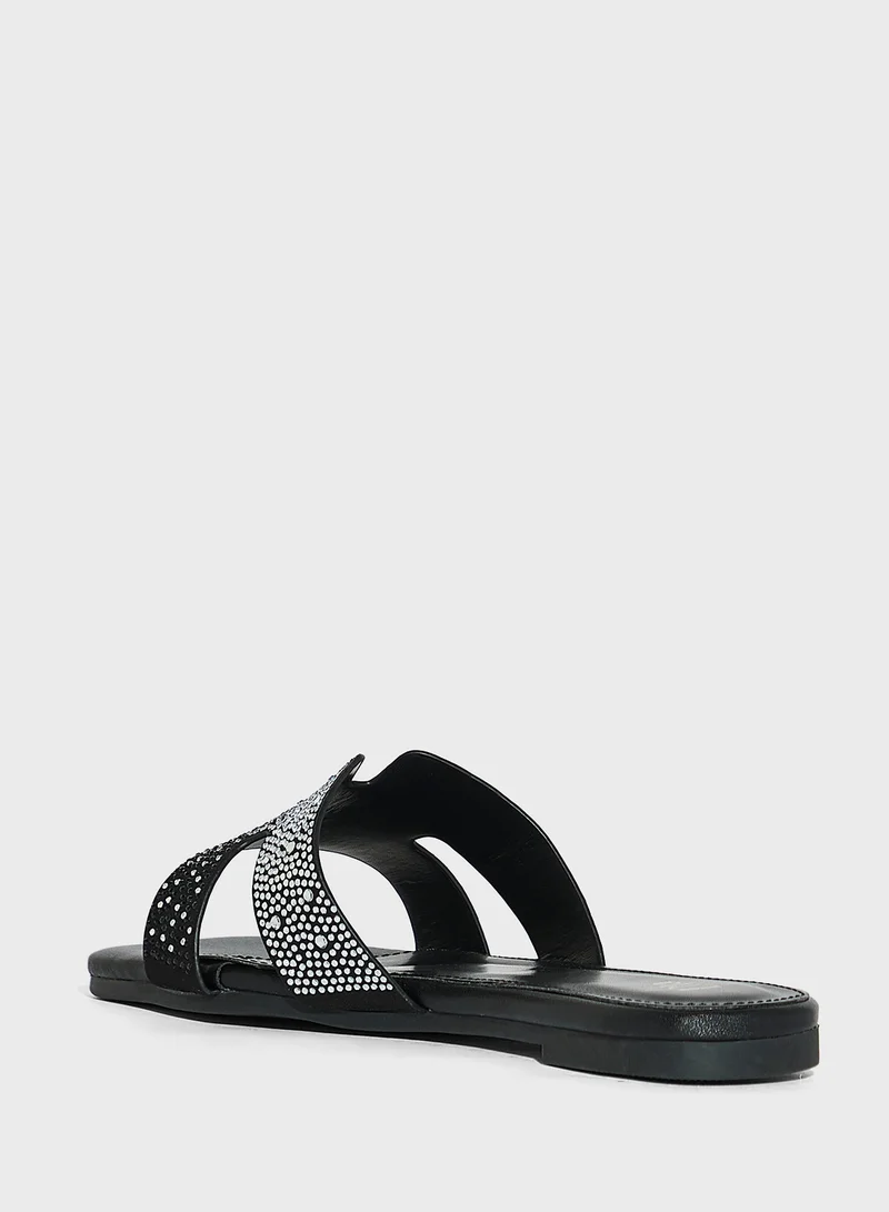 Ella Limited Edition Ombre Diamante Flat Sandal