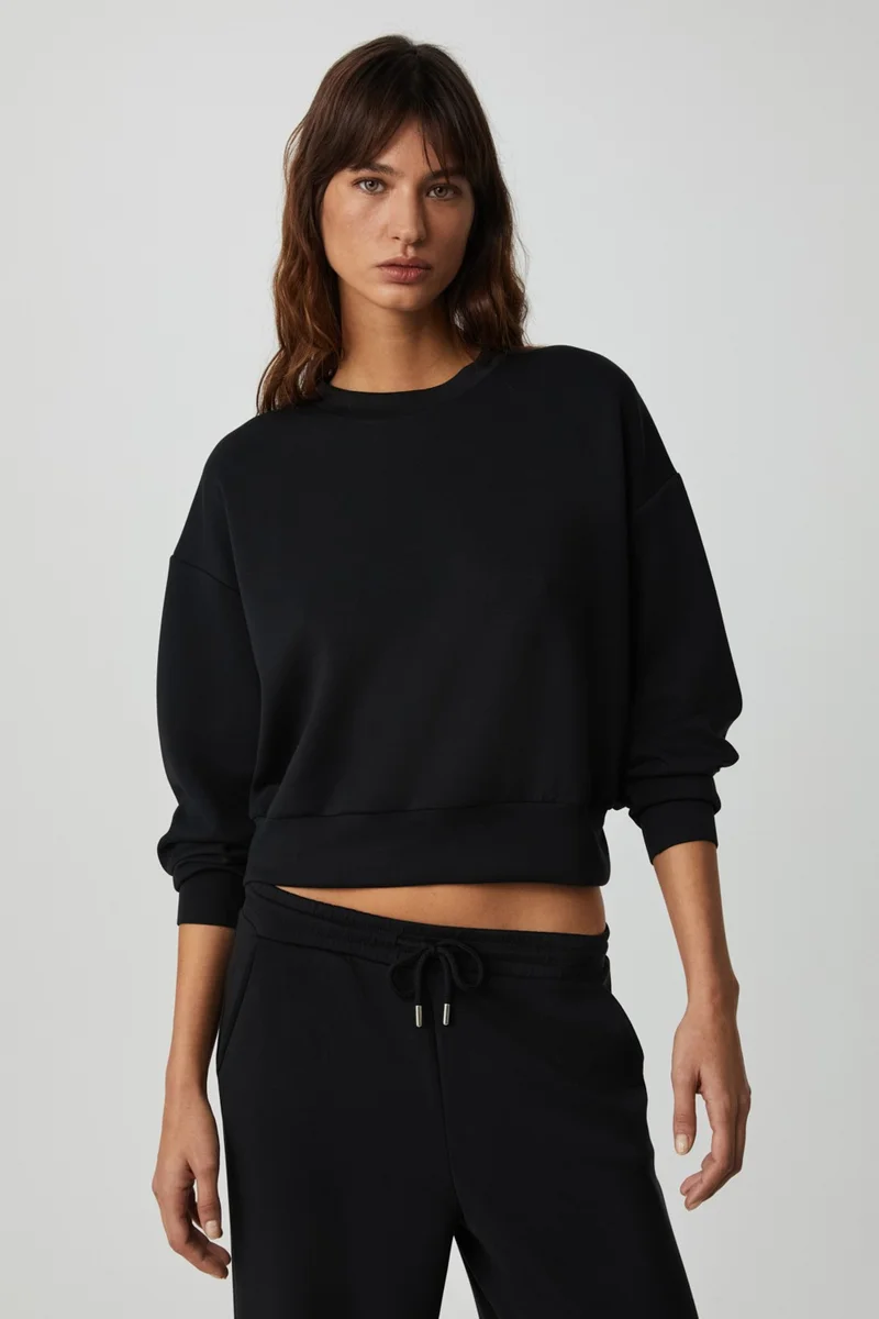 جريميلانج Kierstan Women's Soft Basic Black Tracksuit