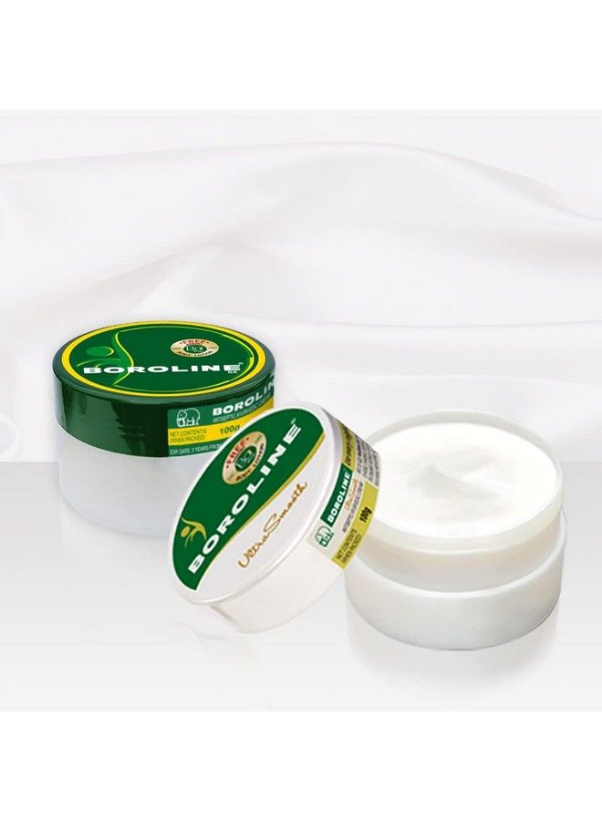 BOROLINE Antiseptic Ayurvedic Cream 100Gm X 1 + Ultrasmooth Night Cream 100Gm X 1 Plus Free Bo Body Lotion Trial Packs 20Ml X 2 ; Softens Smoothens & Repairs Dry Skin (Pack Of 4)  - Image 2