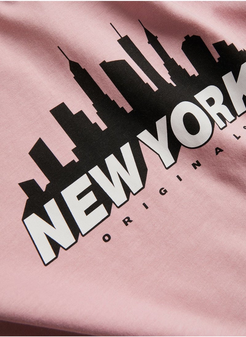 JACK & JONES - Printed Crew Neck T-Shirt - Image 1