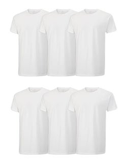 Rashid & Badr Men's Cotton Half Sleeve Undershirt - 6 Pieces