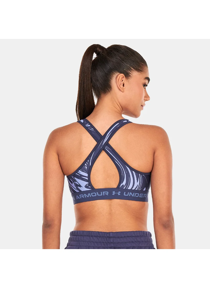 اندر ارمور Women's Armour Medium Support Printed Sports Bra