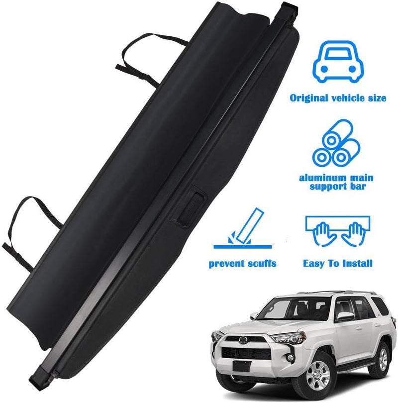 Marretoo Retractable Cargo Cover for Toyota 4Runner (2010-2021) - Black Security Shield Shade - Image 2