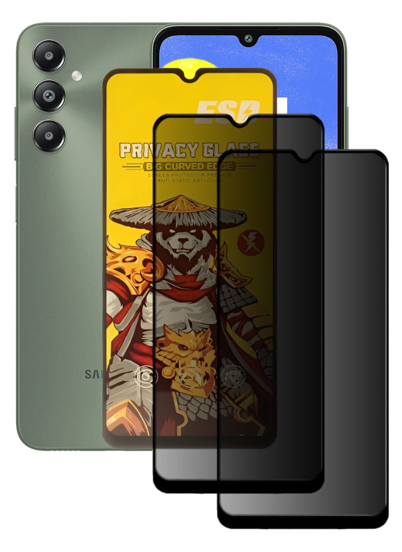 ESD 2 Pieces Tempered Dustproof Privacy Glass Screen Protector Compatible For Samsung Galaxy F14 - Image 1