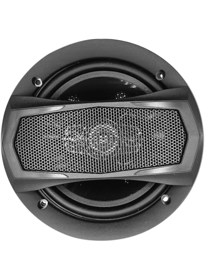 Generic 6-Inch Flush-Mount Coaxial 3-Way Speakers (Pair), Max 600W Power Output, Woofer 158Mm, Midrange & Super Tweeter Domes, 4 Ohms Impedance  - Image 2