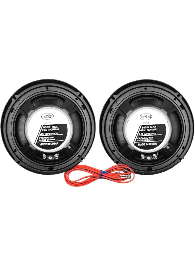 Generic 6-Inch Flush-Mount Coaxial 3-Way Speakers (Pair), Max 600W Power Output, Woofer 158Mm, Midrange & Super Tweeter Domes, 4 Ohms Impedance  - Image 4