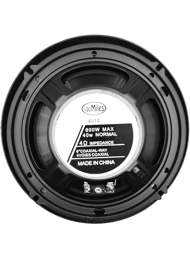 Generic 6-Inch Flush-Mount Coaxial 3-Way Speakers (Pair), Max 600W Power Output, Woofer 158Mm, Midrange & Super Tweeter Domes, 4 Ohms Impedance  - Image 3