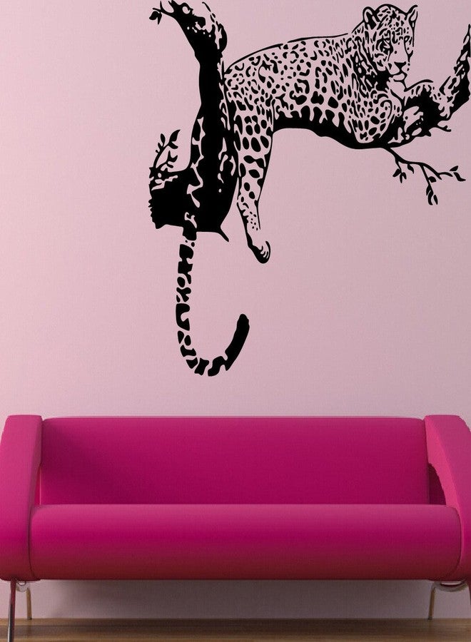 DecorVilla Decor Villa Tiger on Tree Wall Sticker & Decal (PVC Vinyl,Size- 58 cm x 68 cm) - Image 1