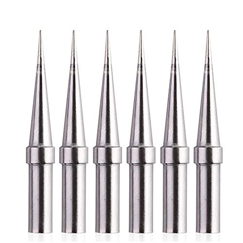 IGREAT 6pcs Replacement Tips for Weller ET Soldering Iron Tips for WES51/50,WESD51,WE1010NA,PES51 / 50,LR21 ET Tip Series (6PCS-02) - Image 1