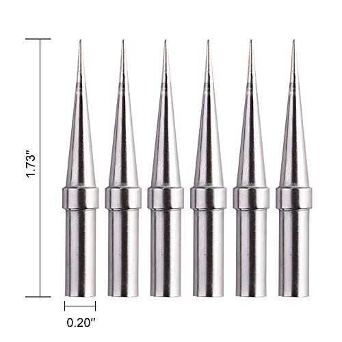 IGREAT 6pcs Replacement Tips for Weller ET Soldering Iron Tips for WES51/50,WESD51,WE1010NA,PES51 / 50,LR21 ET Tip Series (6PCS-02) - Image 3