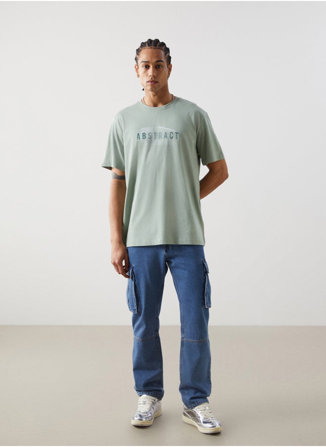 LC WAIKIKI - Crew Neck Short Sleeve Printed Combed Cotton Men's T-shirt - Image 1