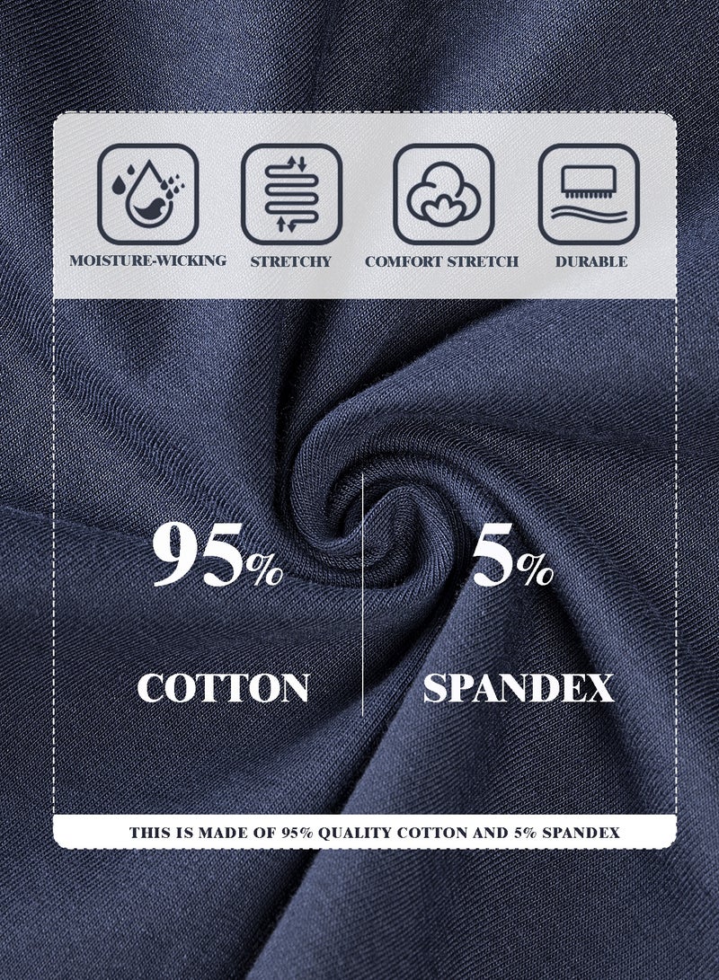 infino Men's Cotton-Spandex Boxer Shorts with Hidden Button Fly - Soft Loose Fit for Outdoor Sports & Home Wear - Image 4