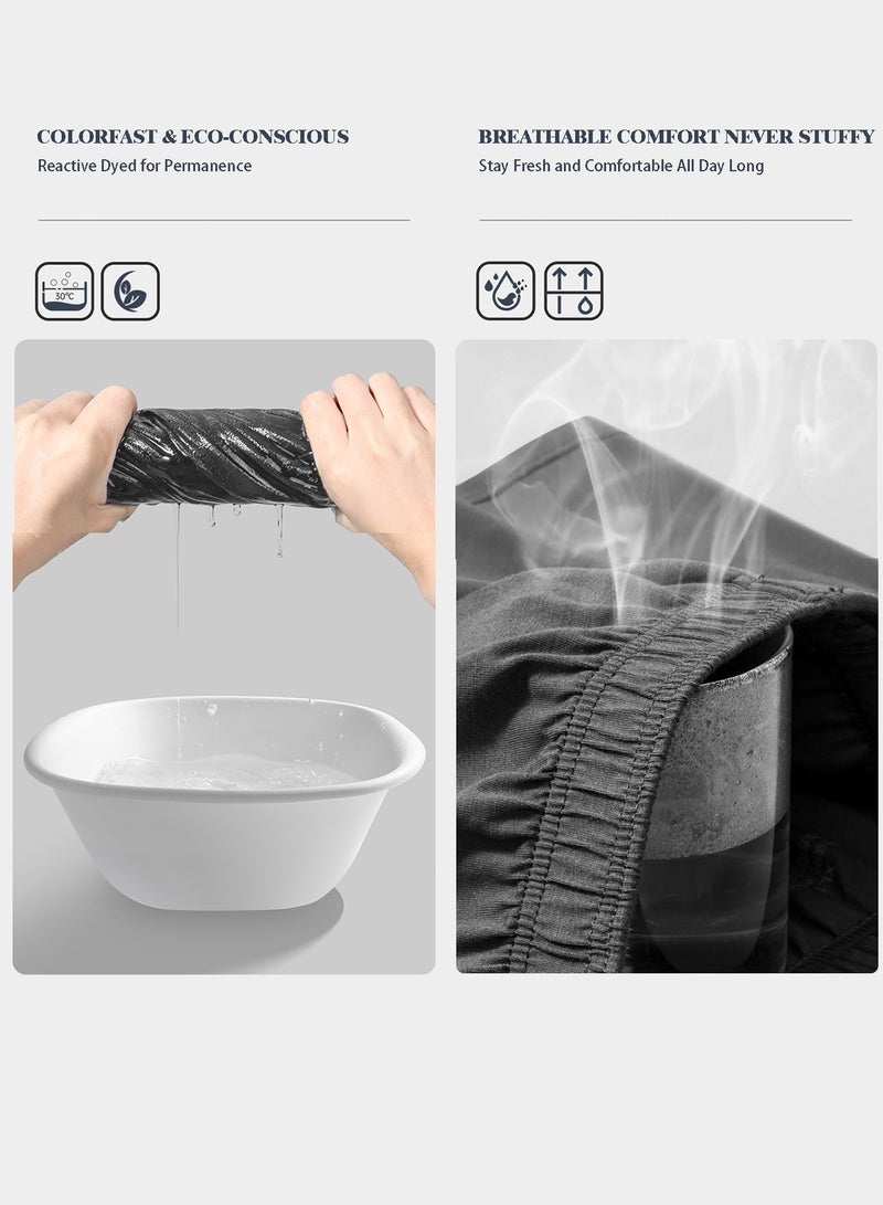 infino Men's Cotton-Spandex Boxer Shorts with Hidden Button Fly - Soft Loose Fit for Outdoor Sports & Home Wear - Image 5