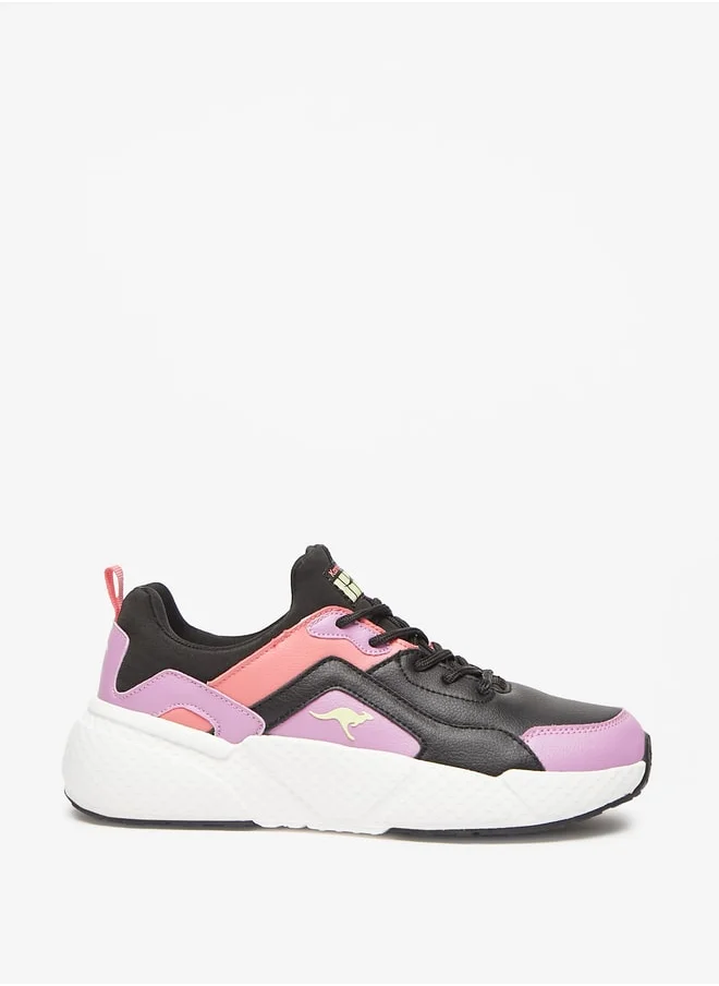 كانغاروس Women's Textured Lace-Up Sports Shoes