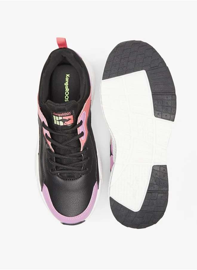 كانغاروس Women's Textured Lace-Up Sports Shoes