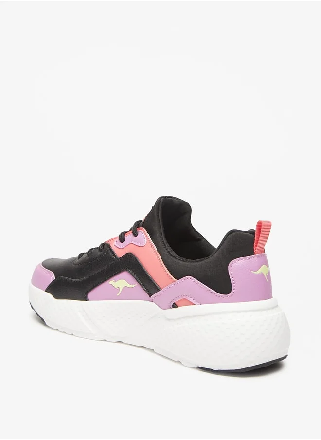 كانغاروس Women's Textured Lace-Up Sports Shoes