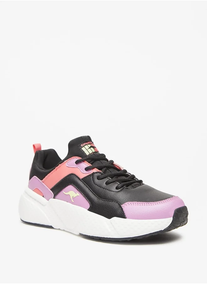 كانغاروس Women's Textured Lace-Up Sports Shoes