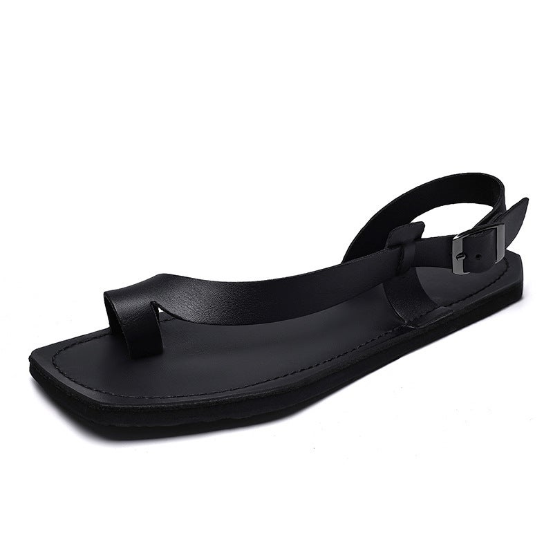 Flip-Flops Men'S Retro Summer Outer Wear 2025 Fashion New Casual Soft-Soled Beach Flip-Flops - Image 1