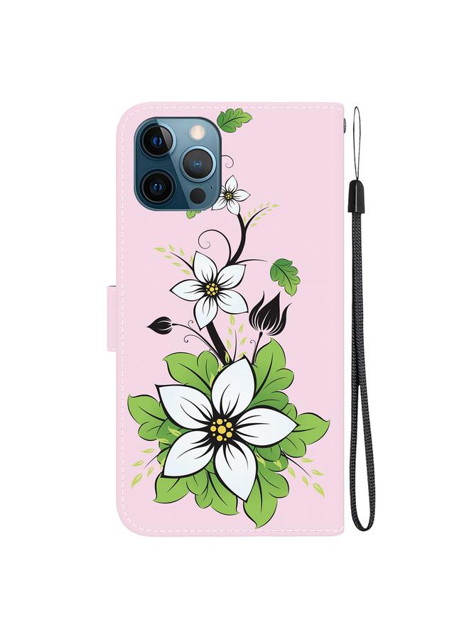 S-TOP Case For iPhone 12 / 12 Pro Crystal Texture Colored Drawing Leather Phone Case - Image 3