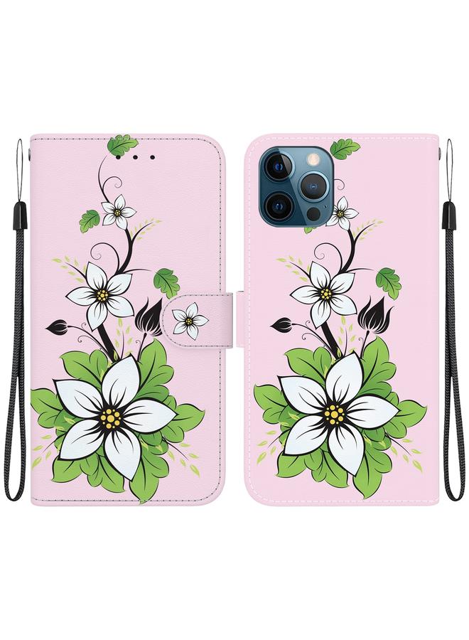 S-TOP Case For iPhone 12 / 12 Pro Crystal Texture Colored Drawing Leather Phone Case - Image 1