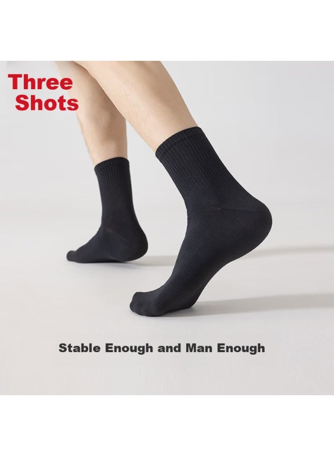 Threegun [jian Series] Men's Socks, Pure Cotton 100%, Odor-resistant And Wear-resistant, Mid-calf Socks For Men, Drawstring, 10a Antibacterial - Image 3