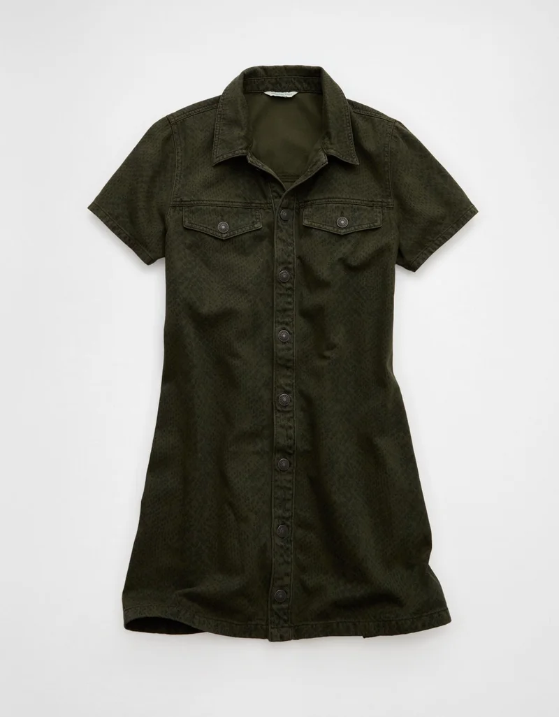 American Eagle AE Denim Shirt Mini Dress